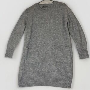 Primark‎ Women’s Grey Knitted Oversized Pullover 3/4 Sleeve Sz S 6/8 Cottagecore